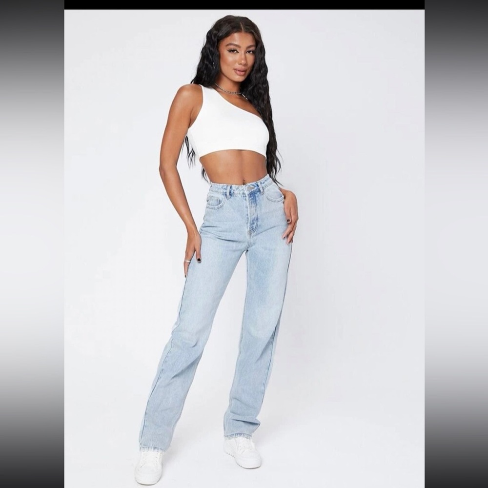 SHEIN Zipper Fly boyfriend jeans
